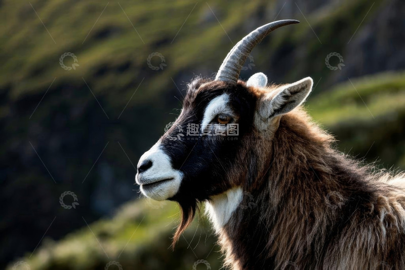 高清大图下载【趣麦麦图】山羊户外特写