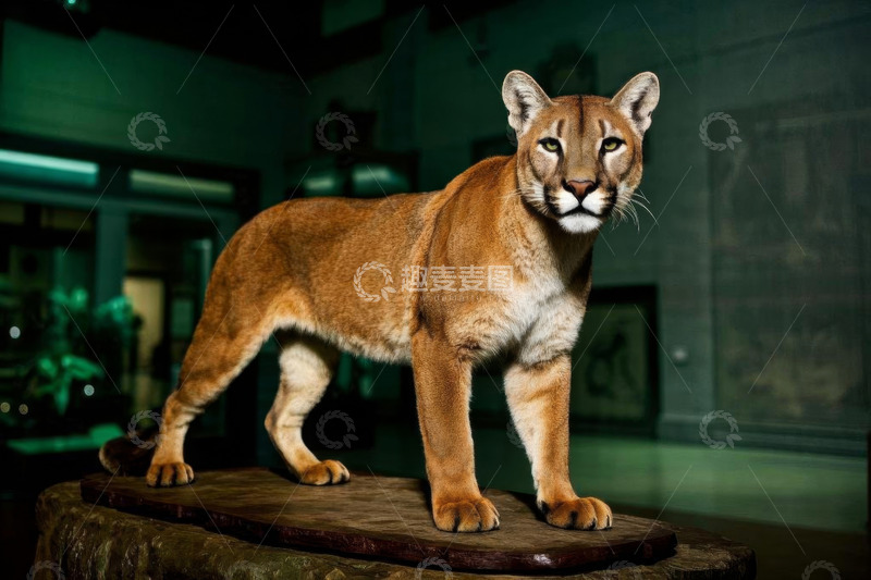 高清大图下载【趣麦麦图】站立的美洲狮展示素材