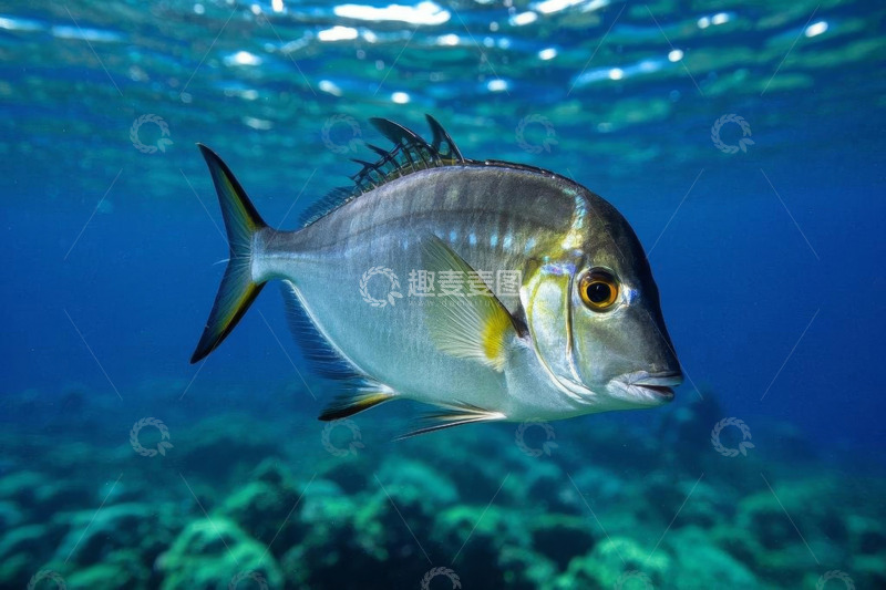高清大图下载【趣麦麦图】海洋中游动的鱼类