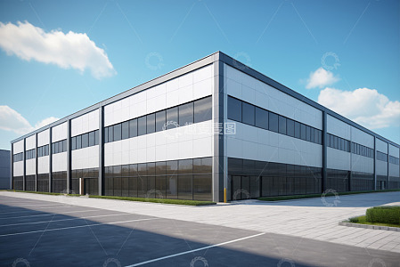 现代工业仓库外观