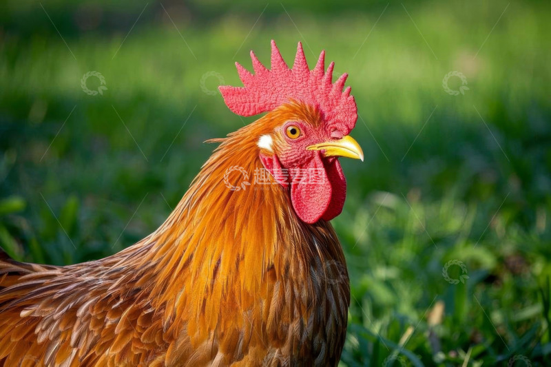 高清大图下载【趣麦麦图】近景特写公鸡头像