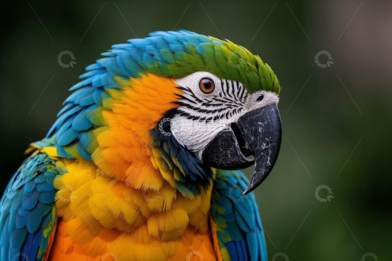 高清大图下载【趣麦麦图】多彩金刚鹦鹉特写