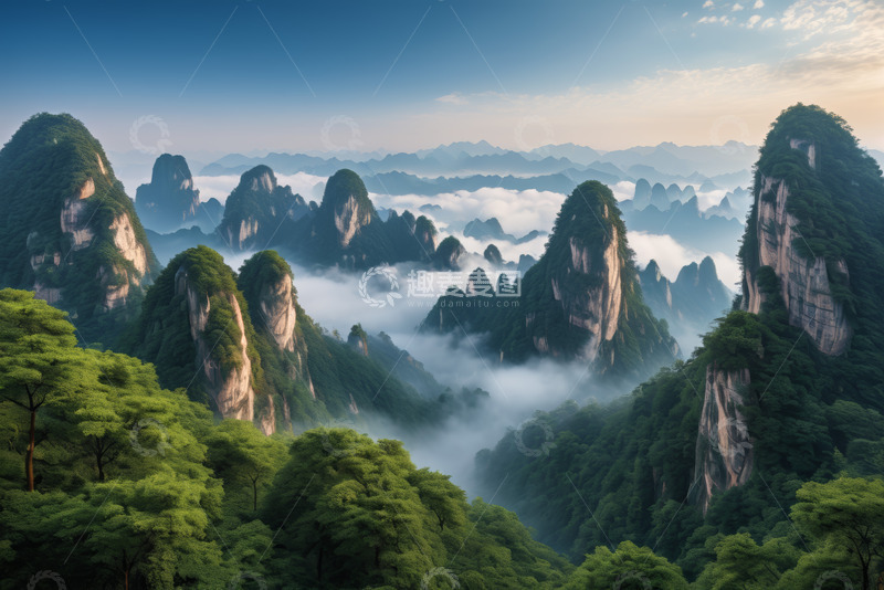 高清大图下载【趣麦麦图】中国山峦云海自然风光