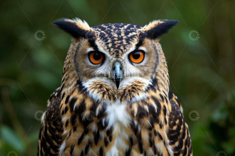 高清大图下载【趣麦麦图】特写猫头鹰眼神锐利