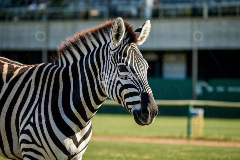 高清大图下载【趣麦麦图】斑马特写近景
