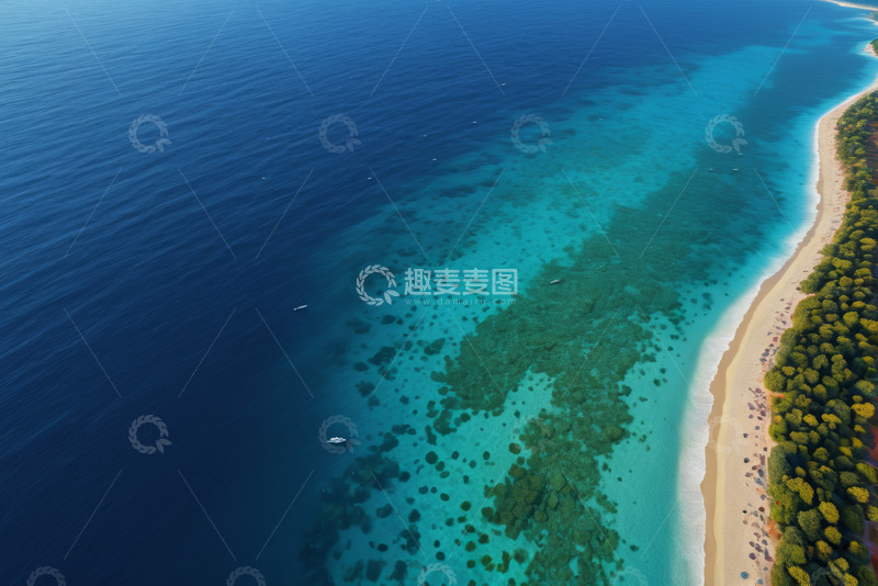 高清大图下载【趣麦麦图】海滨风光鸟瞰图