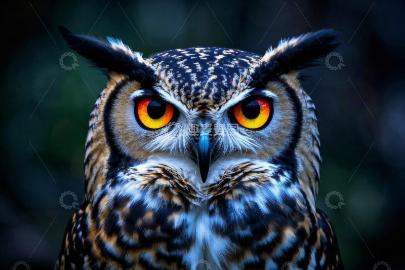 高清大图下载【趣麦麦图】猫头鹰特写