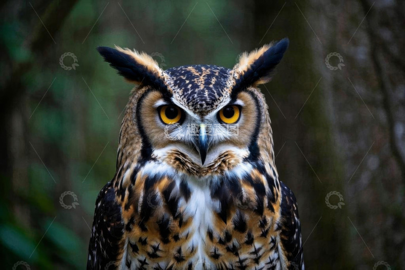 高清大图下载【趣麦麦图】特写猫头鹰野生动物照片