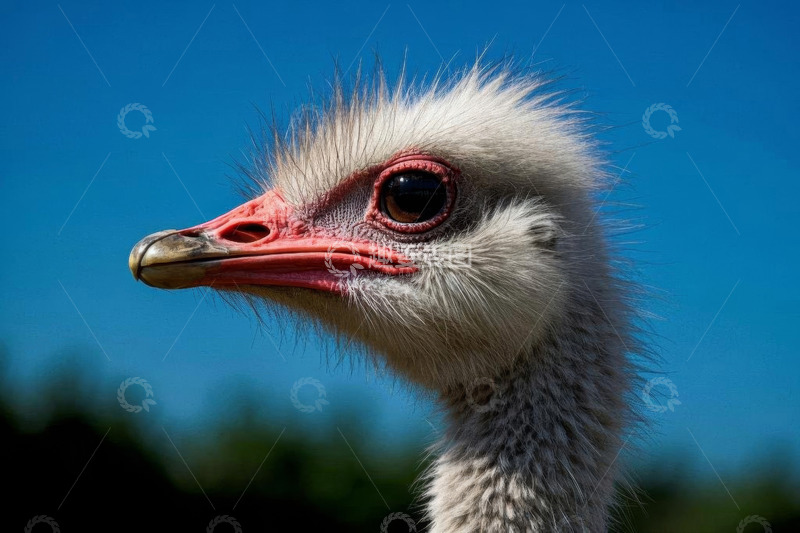高清大图下载【趣麦麦图】鸵鸟头部特写