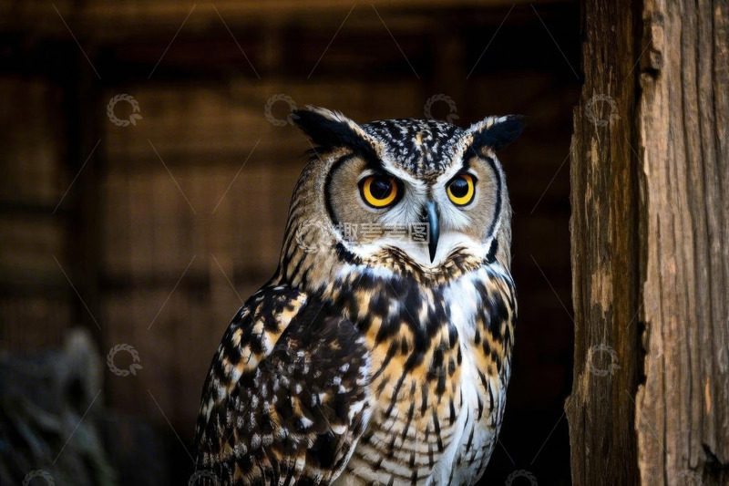 高清大图下载【趣麦麦图】猫头鹰特写