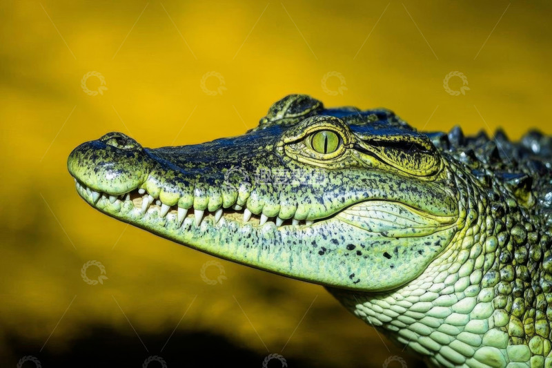 高清大图下载【趣麦麦图】鳄鱼特写近景素材
