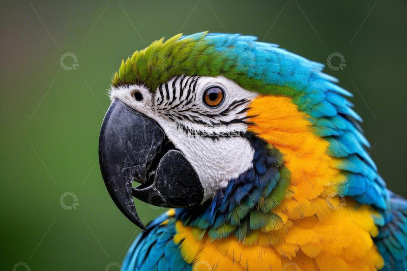 高清大图下载【趣麦麦图】色彩斑斓金刚鹦鹉特写