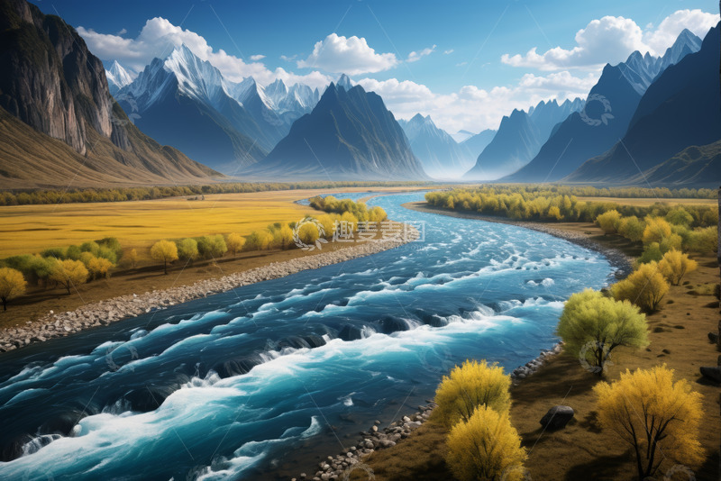 高清大图下载【趣麦麦图】山川河流自然风光全景