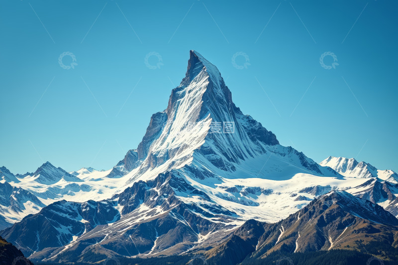 高清大图下载【趣麦麦图】巍峨雪山自然景观