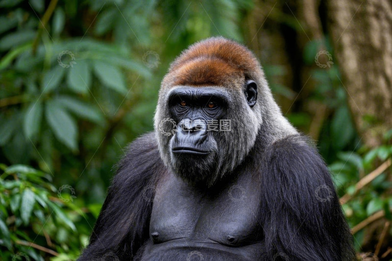 高清大图下载【趣麦麦图】大猩猩特写画面