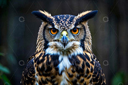 猫头鹰特写素材