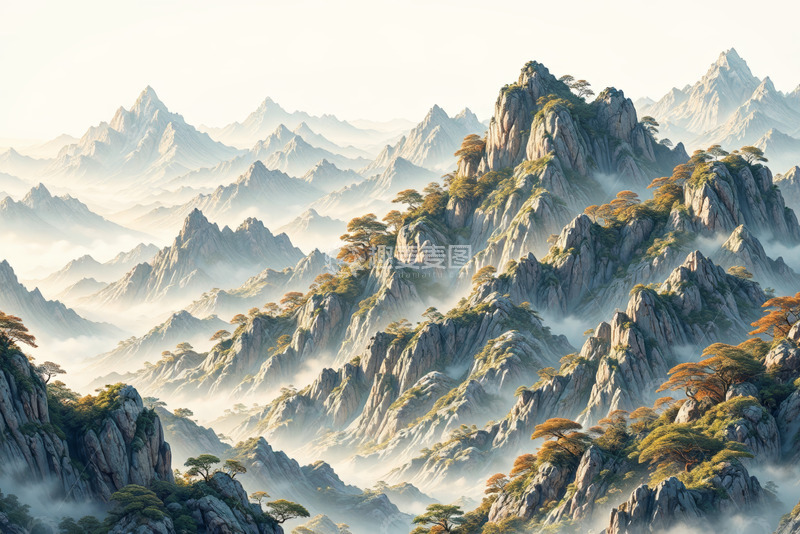 高清大图下载【趣麦麦图】层峦叠嶂的山脉自然风光