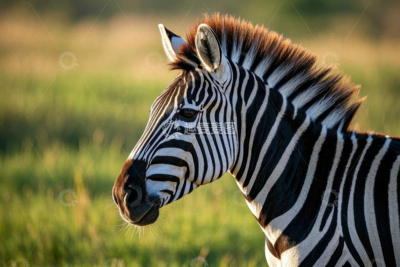 高清大图下载【趣麦麦图】草原上斑马特写