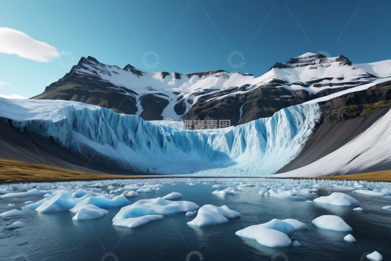 高清大图下载【趣麦麦图】冰岛冰川湖泊自然景观