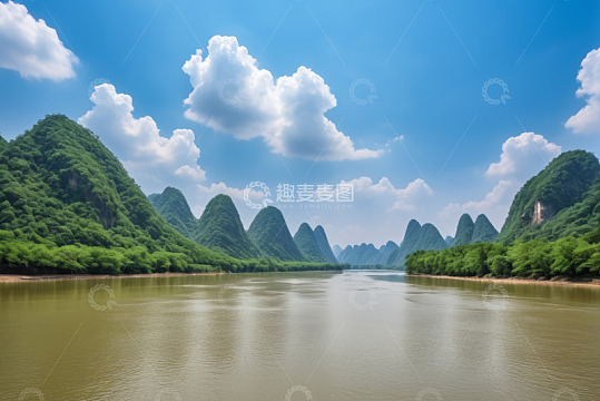 广西漓江山水自然风光