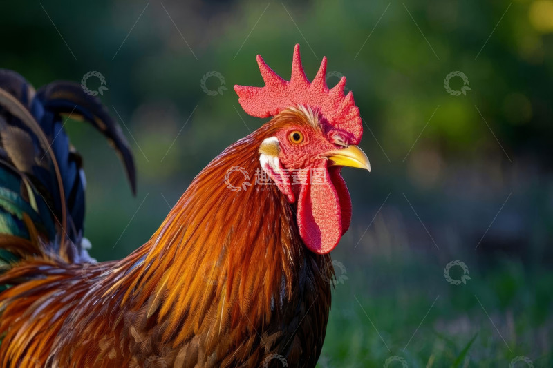 高清大图下载【趣麦麦图】特写公鸡头部