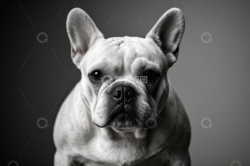 高清大图下载【趣麦麦图】法国斗牛犬特写