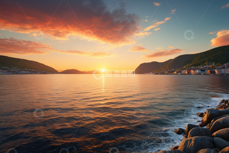 高清大图下载【趣麦麦图】海边日落风景