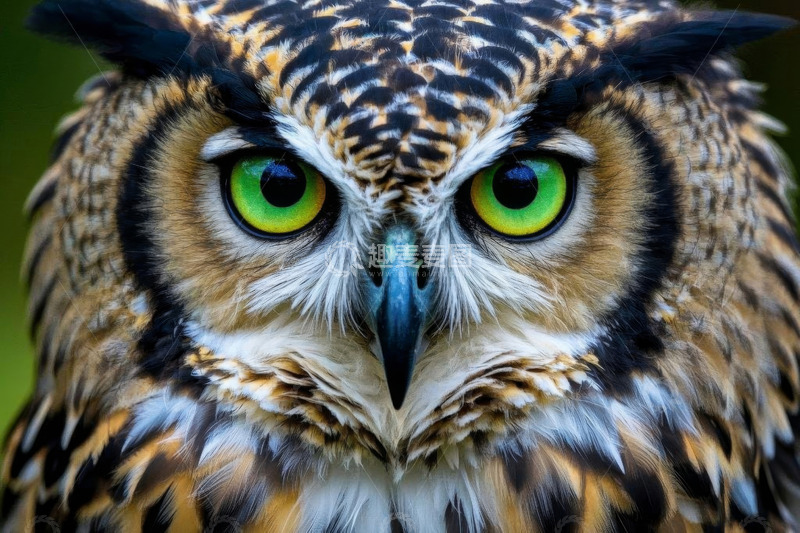 高清大图下载【趣麦麦图】猫头鹰特写近景