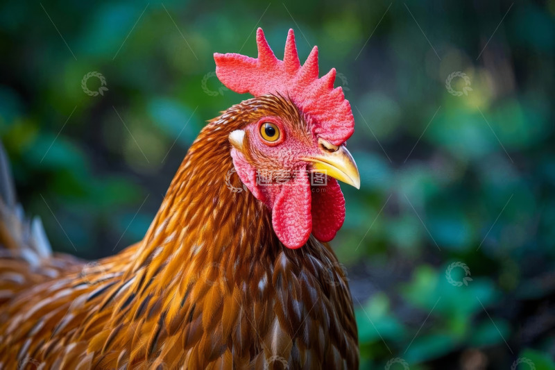 高清大图下载【趣麦麦图】特写公鸡头部