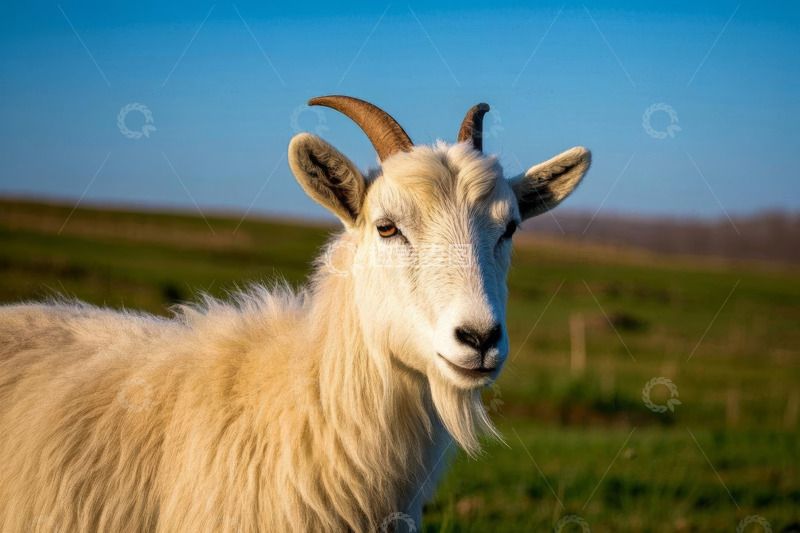 高清大图下载【趣麦麦图】草原上的山羊特写