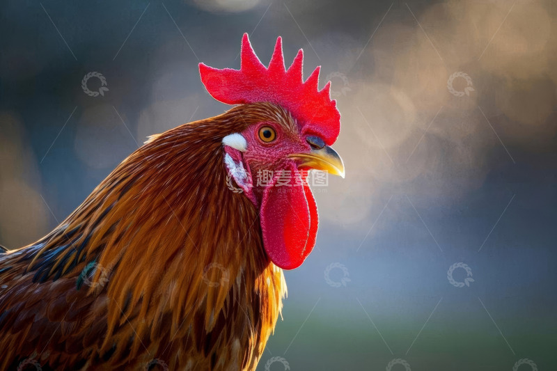 高清大图下载【趣麦麦图】公鸡头部特写