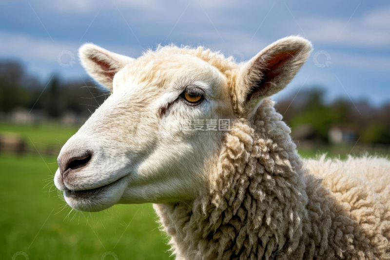高清大图下载【趣麦麦图】田园绵羊特写