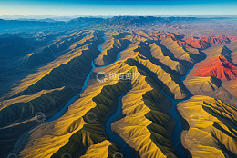 航拍山川河流自然风光