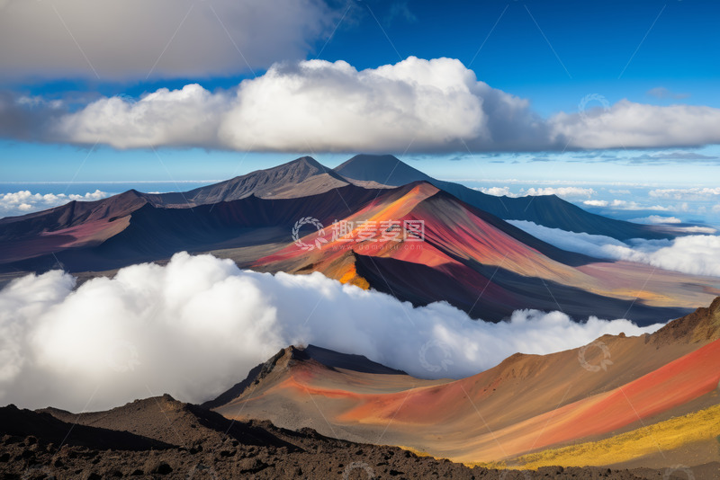 高清大图下载【趣麦麦图】多彩山峦云海自然风光