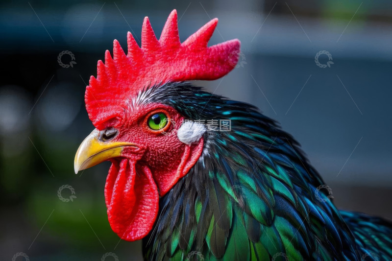 高清大图下载【趣麦麦图】公鸡头部特写