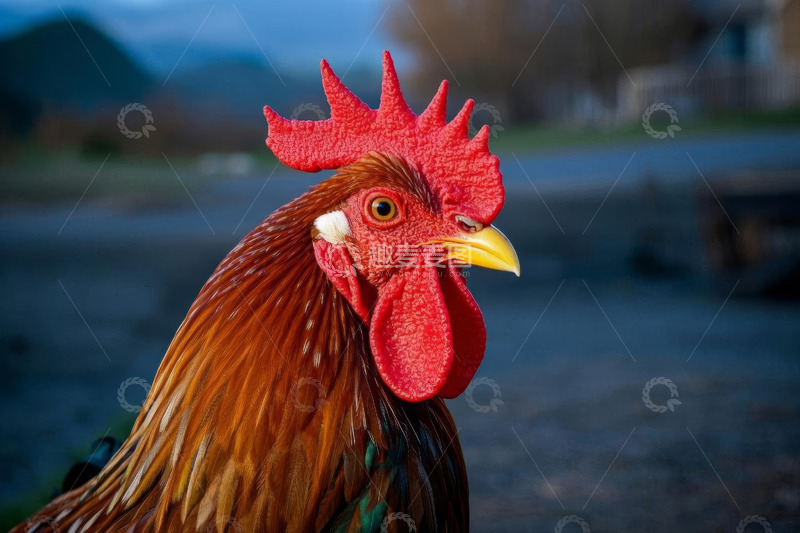 高清大图下载【趣麦麦图】公鸡头部特写