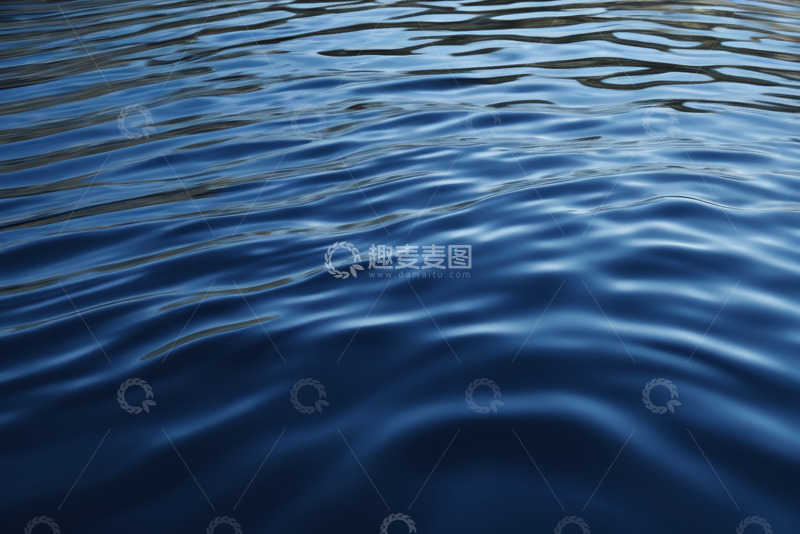 高清大图下载【趣麦麦图】蓝色水面波纹自然景象