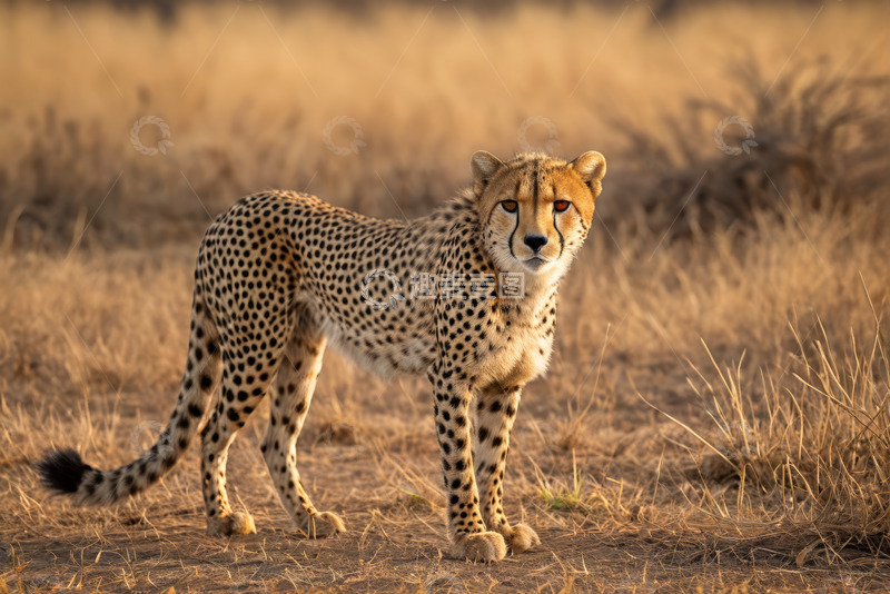 高清大图下载【趣麦麦图】非洲草原上站立的猎豹