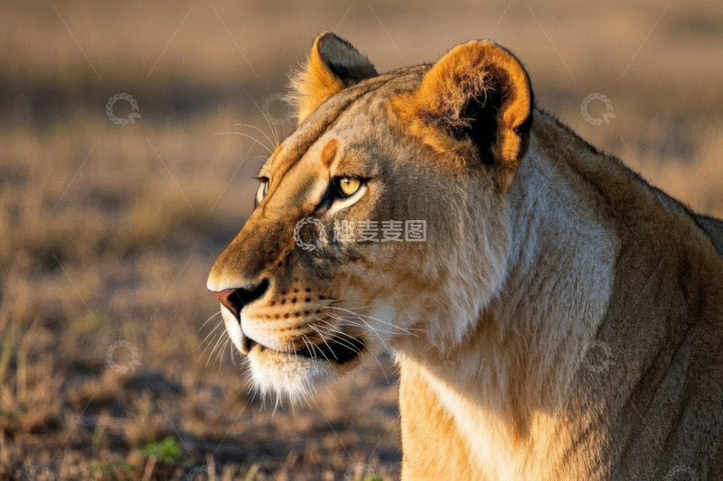 高清大图下载【趣麦麦图】非洲草原上的母狮特写