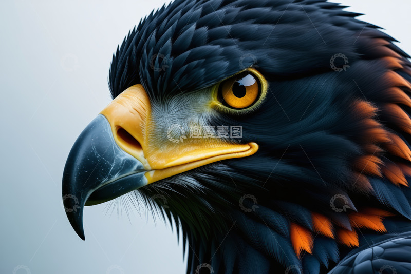 高清大图下载【趣麦麦图】鹰头部特写