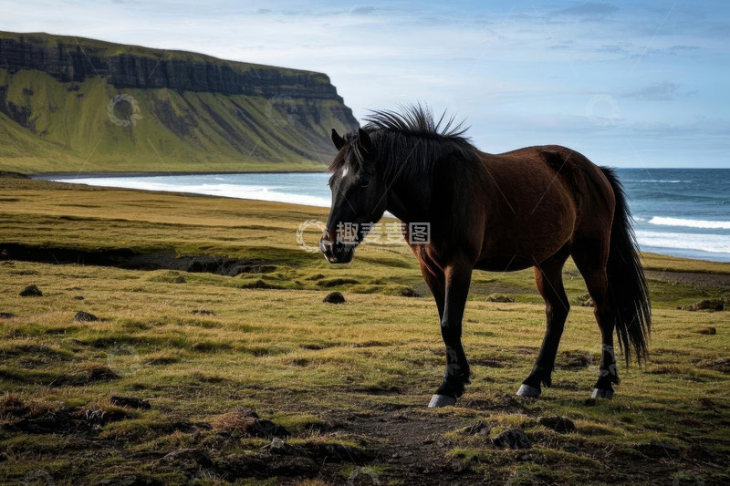 高清大图下载【趣麦麦图】冰岛草原上的骏马