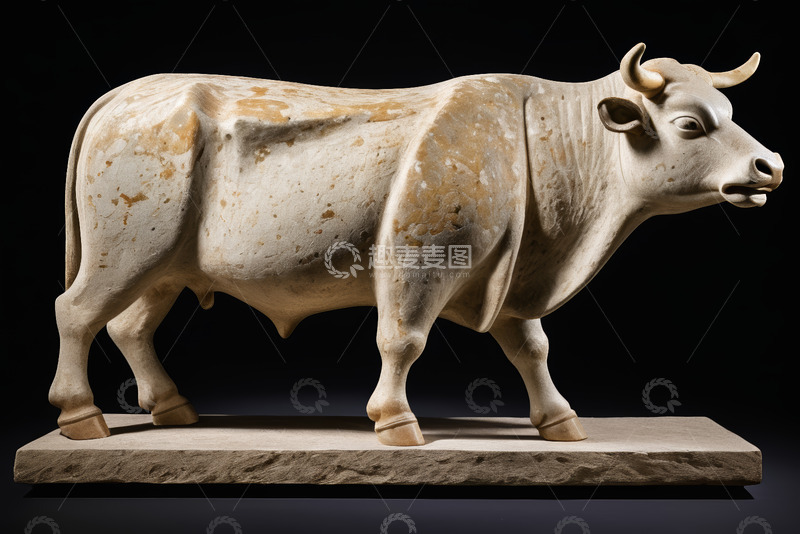 高清大图下载【趣麦麦图】牛雕塑特写
