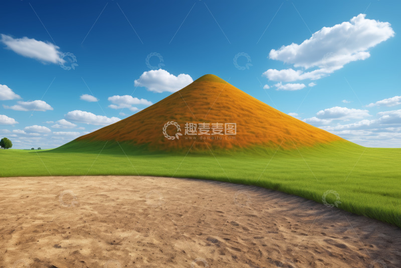 高清大图下载【趣麦麦图】户外草地与土丘风景