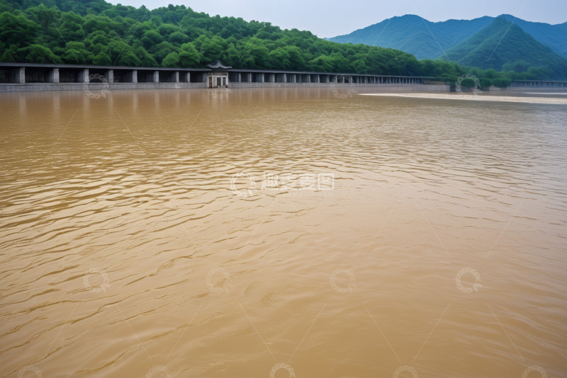 高清大图下载【趣麦麦图】河边青山绿水景观