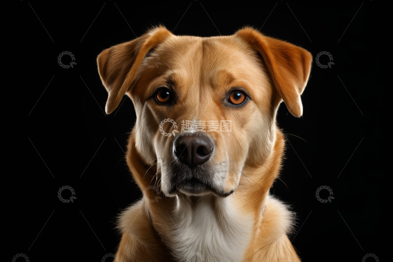 高清大图下载【趣麦麦图】棕色狗狗特写