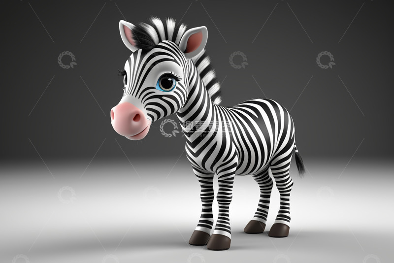 高清大图下载【趣麦麦图】卡通斑马形象素材