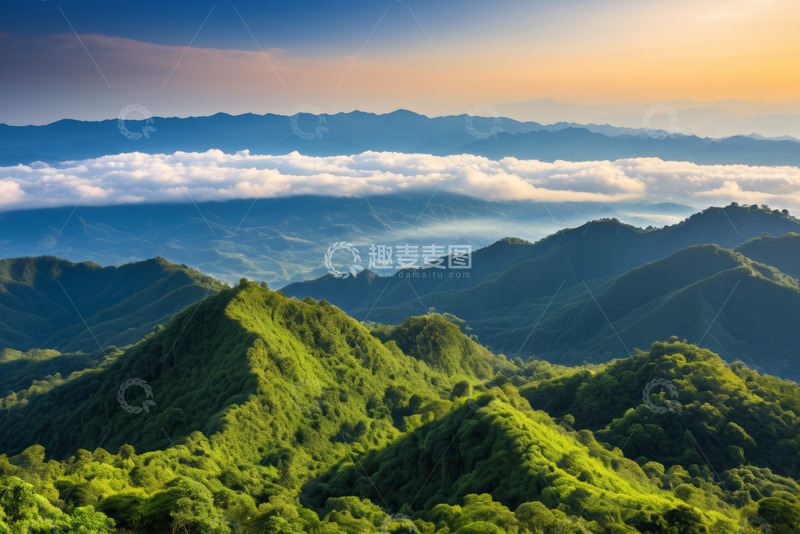 高清大图下载【趣麦麦图】山间云海自然风光
