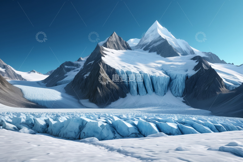 高清大图下载【趣麦麦图】雪山冰川自然风光