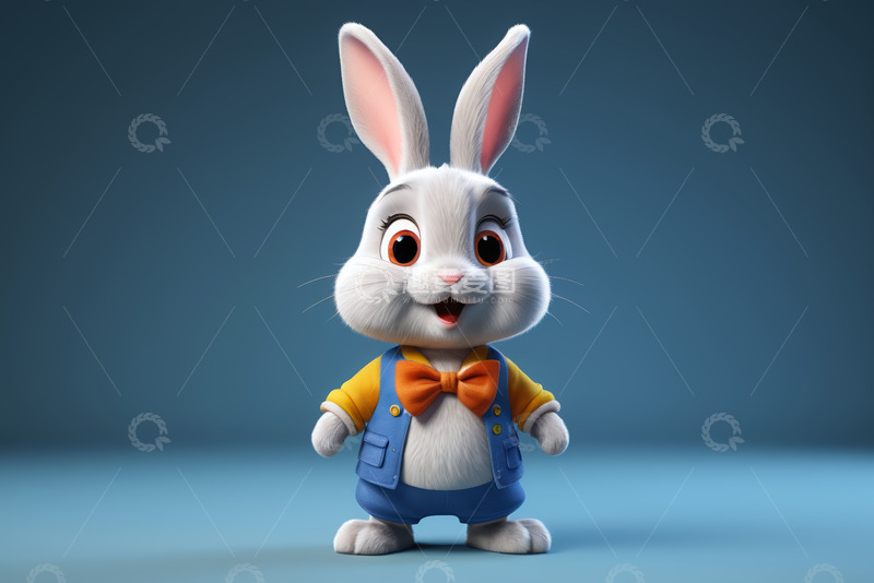 高清大图下载【趣麦麦图】可爱动画兔子形象素材