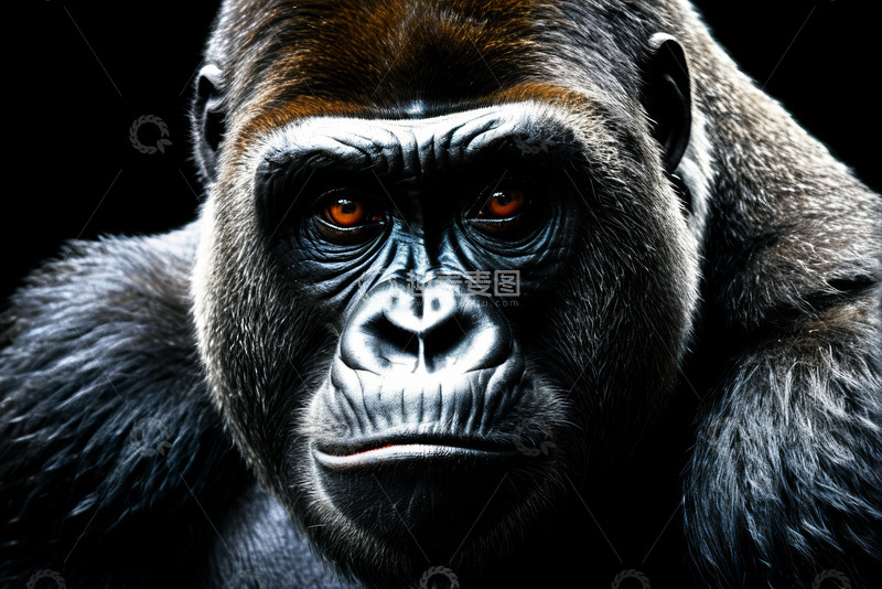 高清大图下载【趣麦麦图】大猩猩特写
